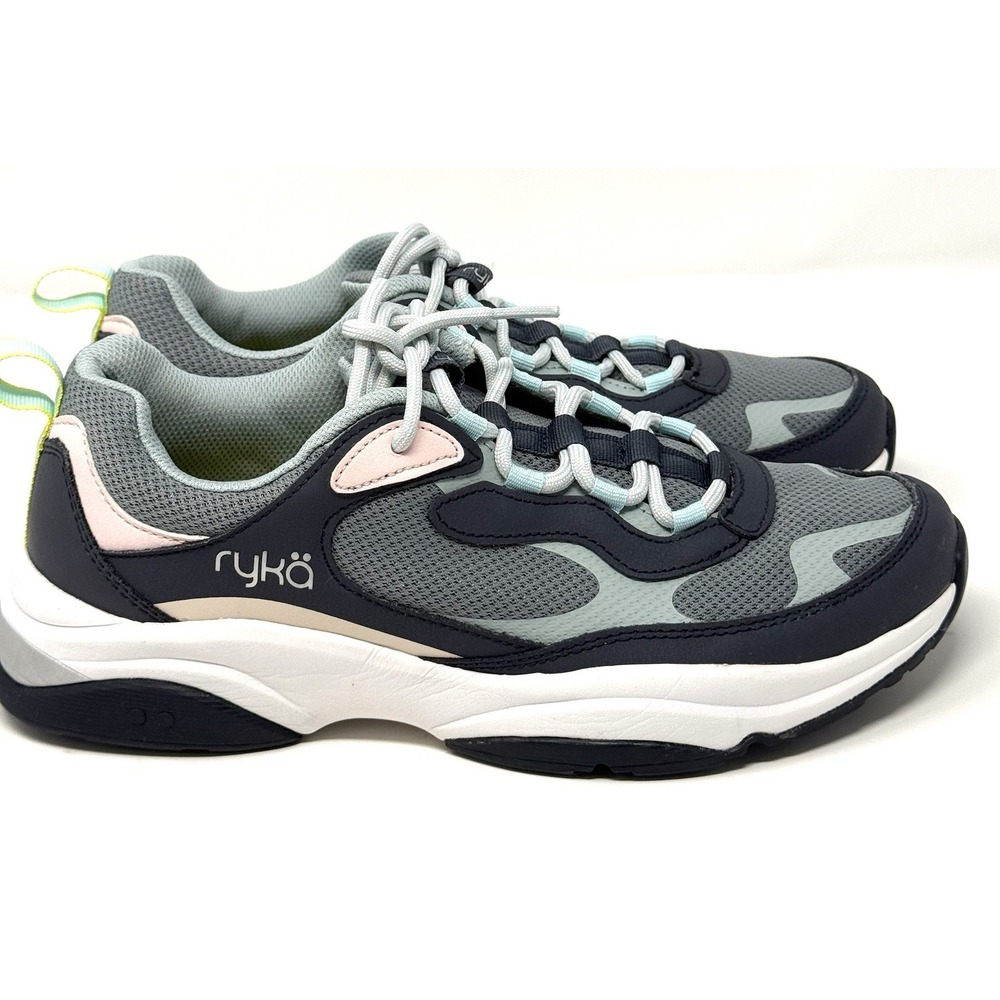 Ryka Noriko Womens 10 M Walking Shoes Q-Contour Arch Support Navy Mint Sneakers - Picture 5 of 15
